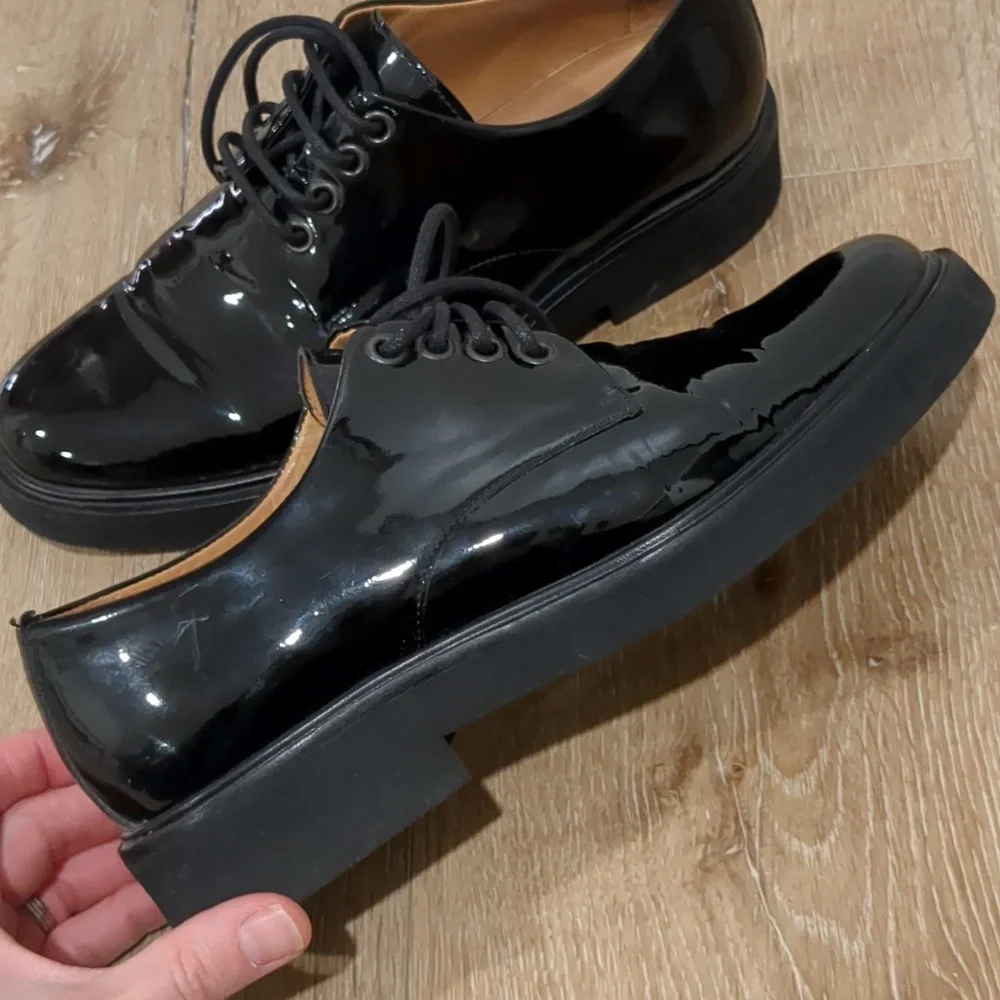 A.P.C. Black Patent Leather Oxfords Size 39  Women's 9 - Picture 12 of 12